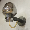 丹麥設計 北歐 設計師燈款 走道燈 金屬 鍍金 鐵 復古玻璃 火炬 壁燈-煙燻色_7