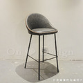 LOFT 工業風家具 酒吧 高吧 咖啡廳 仿油蠟皮 閃電縫線 半洛特 吧檯椅-灰皮_5