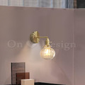 丹麥設計 北歐 設計師燈款 走道燈 金屬 鍍金 鐵 復古玻璃 小南瓜 壁燈-琥珀_3