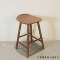 北歐 極簡 小清新 風格 中島吧檯椅 橡膠實木 布蕾吧檯椅 - 胡桃_4