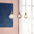 丹麥設計 北歐 設計師燈款 走道燈 金屬 鍍金 鐵 復古玻璃 小南瓜 吊燈-煙燻_3