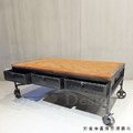 復古 美式 VINTAGE 工業風格家具 仿舊LOFT 印度手工製作 板車茶几上抽屜_3