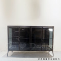 Vintage LOFT 法式 工業風 復古 鐵件 玻璃 展示櫃 斯萊特 曲線 櫥櫃 矮櫃 收納櫃_3