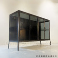 Vintage LOFT 法式 工業風 復古 鐵件 玻璃 展示櫃 斯萊特 曲線 櫥櫃 矮櫃 收納櫃_6