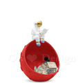 丹麥 北歐風 創意禮品 樹脂 擺件 裝飾品 太空人 首飾收納 擺飾 -紅色