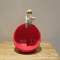 丹麥 北歐風 創意禮品 樹脂 擺件 裝飾品 太空人 首飾收納 擺飾 -紅色_3