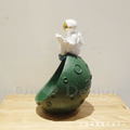 丹麥 北歐風 創意禮品 樹脂 擺件 裝飾品 太空人 首飾收納 擺飾 -綠色_4