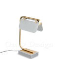 丹麥設計 歐式 酒店 奢華風 設計師的燈款 台燈 鍍金 貼布 大理石 桌燈 -白色