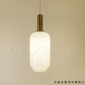 丹麥設計 北歐 極簡 設計師的燈款 黃銅 復古玻璃 白玉 香水瓶 吊燈 -長型_7