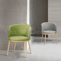 北歐 小清新 極簡風格 餐廳 扶手 戚風 圈椅 餐椅-綠色麻布_1