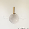 丹麥設計 北歐 極簡 設計師的燈款 黃銅 復古玻璃 白玉 香水瓶 吊燈 -圓型_6