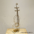 丹麥 北歐風 創意禮品 樹脂 擺件 裝飾品 水晶 鍍金小提琴 擺飾_5