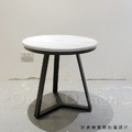 美式 奢華風 大理石 客廳 咖啡桌 餐邊桌 大理石 三角 白色 圓形 邊几-50CM_5
