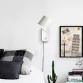 北歐 小清新 多彩 輕工業風 走道燈 床頭燈 可調整燈罩角度 移動 多明尼 壁燈-白色 (附開關)_2