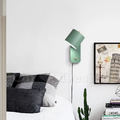北歐 小清新 多彩 輕工業風 走道燈 床頭燈 可調整燈罩角度 移動 多明尼 壁燈-綠色 (附開關)_2