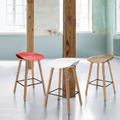 特價-北歐 極簡風格 兩種高度 酒吧 鐵腳 彩色 喬亞 吧檯椅- 白_2
