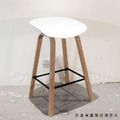 特價-北歐 極簡風格 兩種高度 酒吧 鐵腳 彩色 喬亞 吧檯椅- 白_4