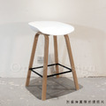 特價-北歐 極簡風格 兩種高度 酒吧 鐵腳 彩色 喬亞 吧檯椅- 白_3