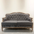 古典 經典 法式鉚扣沙發 雙人沙發 客廳沙發 歐姆沙發-深灰色麻布_3