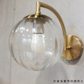 丹麥設計 北歐 設計師燈款 走道燈 金屬 鍍金 鐵 復古玻璃 洋蔥 壁燈-透明_6