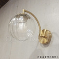丹麥設計 北歐 設計師燈款 走道燈 金屬 鍍金 鐵 復古玻璃 洋蔥 壁燈-透明_5
