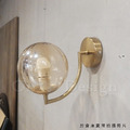 丹麥設計 北歐 設計師燈款 走道燈 金屬 鍍金 鐵 復古玻璃 洋蔥 壁燈-琥珀色_6