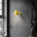 北歐 小清新 多彩 輕工業風 倉庫風 走道燈 床頭燈 可調整燈罩角度 夏洛特 壁燈-黃色_1