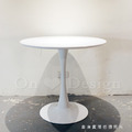 北歐 極簡 洽談桌 書桌 戶外桌 四人位 鬱金香 圓桌 白色 -80CM_3