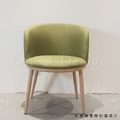 北歐 小清新 極簡風格 餐廳 扶手 戚風 圈椅 餐椅-綠色麻布_3