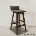 北歐 小清新 簡約 風格 LOFT 風格家具 咖啡廳 艾朗 實木 靠背 吧台椅 軟墊 灰色_3