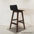 北歐 小清新 簡約 風格 LOFT 風格家具 咖啡廳 艾朗 實木 靠背 吧台椅 軟墊 灰色_6