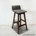北歐 小清新 簡約 風格 LOFT 風格家具 咖啡廳 艾朗 實木 靠背 吧台椅 軟墊 灰色_4