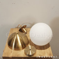 丹麥設計 北歐 極簡 設計師的燈款 黃銅 曼波球 玻璃 吊燈 - 奶白_9