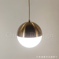 丹麥設計 北歐 極簡 設計師的燈款 黃銅 曼波球 玻璃 吊燈 - 奶白_7