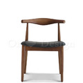 北歐 經典 餐廳 芬蘭極簡風 實木 牛角椅 餐椅 胡桃 黑墊
