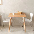 北歐 實木 輕工業風格 經典設計 餐桌 方桌 洽談桌 60CM -原木色_2