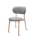 北歐風 小清新 輕工業風 普普風格 實木 餐椅 原木色莫比 餐椅 - 麻布灰