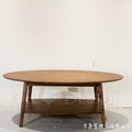 北歐風格 小清新 客廳 咖啡桌 和風 維度 雙層橢圓 實木 茶几_3
