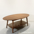 北歐風格 小清新 客廳 咖啡桌 和風 維度 雙層橢圓 實木 茶几_5