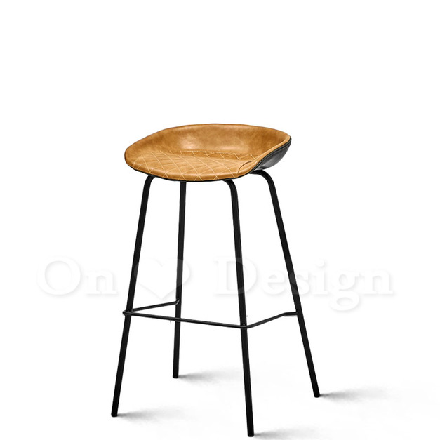 LOFT 工業風家具 復古仿舊鐵件 格菱紋 座墊   咖啡廳 喬特 吧檯椅-咖啡