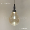 趣味設計 北歐 極簡 設計師的燈款 兩種尺寸 玻璃 水滴燈泡 吊燈-琥珀色_6