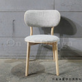 北歐風 小清新 輕工業風 普普風格 實木 餐椅 原木色莫比 餐椅 - 麻布灰_4