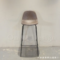 LOFT 法式 復古 工業風 鐵 酒吧 吧椅 兩種高度 DSW 仿油蠟皮吧台椅- 灰咖_3