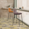 LOFT 法式 復古 工業風 鐵 酒吧 吧椅 兩種高度 DSW 仿油蠟皮吧台椅- 灰咖_1