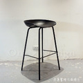 輕工業風家具 北歐 極簡 鐵件 短靠背 兩種座高 喬特 吧檯椅 黑_4