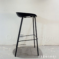 輕工業風家具 北歐 極簡 鐵件 短靠背 兩種座高 喬特 吧檯椅 黑_6