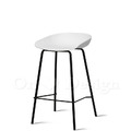 輕工業風家具 北歐 極簡 鐵件 短靠背 兩種座高 喬特 吧檯椅 白