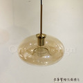 丹麥設計 北歐 極簡 設計師的燈款 黃銅 琥珀 玻璃 極光 玻璃吊燈_4