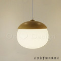 趣味設計 北歐 極簡 設計師的燈款 原木 奶白 栗子 玻璃 吊燈-B款_6