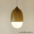 趣味設計 北歐 極簡 設計師的燈款 原木 奶白 栗子 玻璃 吊燈-C款_7